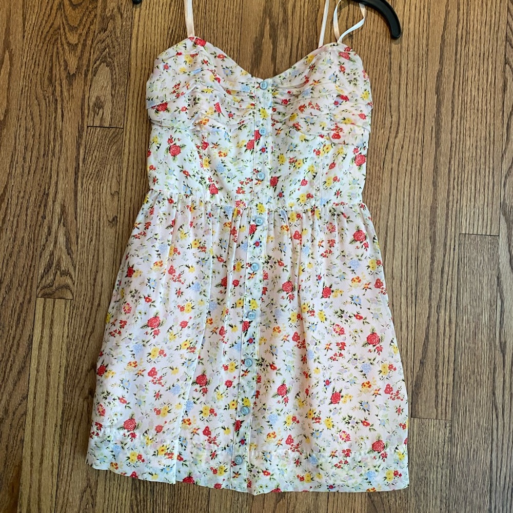 Strapless BCBG Generation M floral dress